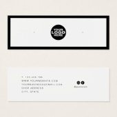 Carte d'affichage pour bijoux d'oreille de logo pe (Devant & derrière)