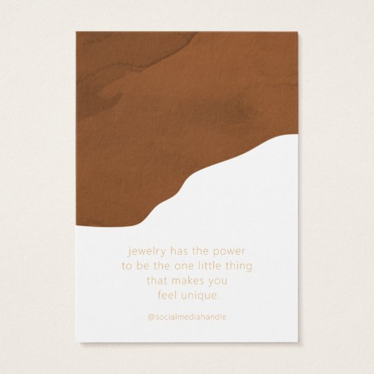 Carte d'affichage pour bijoux en collier (Dos)