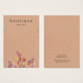 Carte d'affichage pour bijoux en collier de terre (Devant & derrière)