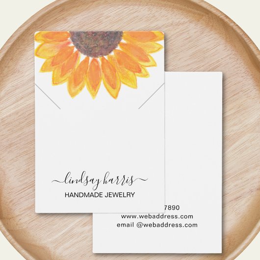 Carte d'affichage pour bijoux en collier floral