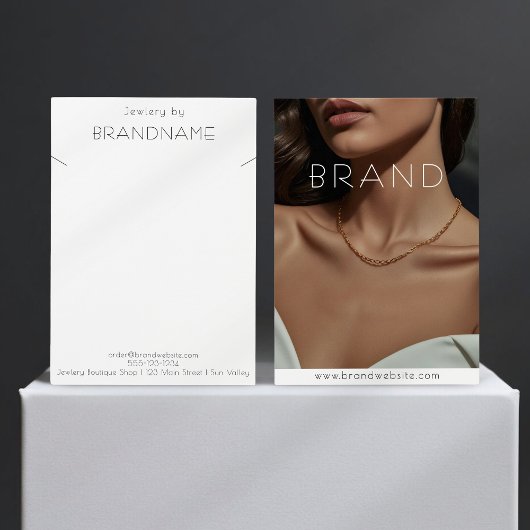 Carte d'affichage pour bijoux en collier photo