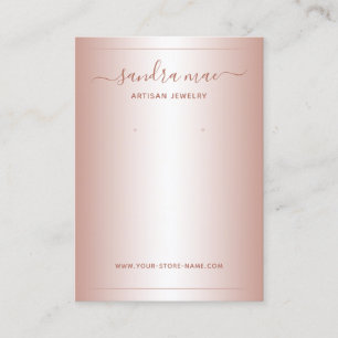 Carte d'affichage pour bijoux en noir rose pâle Du
