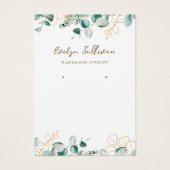 Carte d'affichage pour bijoux Eucalyptus (Devant)