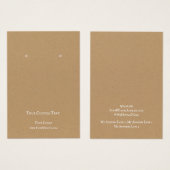 Carte d'affichage pour bijoux, Kraft Art Brown (Devant & derrière)