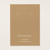 Carte d'affichage pour bijoux, Kraft Art Brown (Devant)