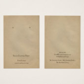 Carte d'affichage pour bijoux, Kraft Art Brown (Devant & derrière)