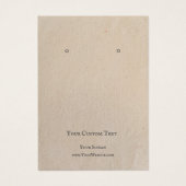 Carte d'affichage pour bijoux, Kraft Brown Vintage (Devant)