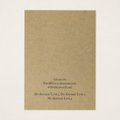 Carte d'affichage pour bijoux, Kraft Brown Vintage (Dos)