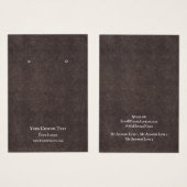 Carte d'affichage pour bijoux, Kraft foncé rustiqu (Devant & derrière)