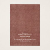 Carte d'affichage pour bijoux, Kraft rouge rustiqu (Dos)