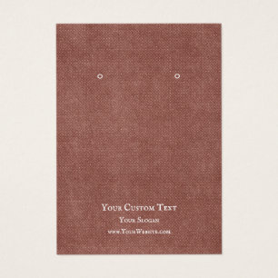 Carte d'affichage pour bijoux, Kraft rouge rustiqu