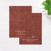 Carte d'affichage pour bijoux, Kraft rouge rustiqu (Bureau)