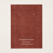 Carte d'affichage pour bijoux, Kraft rouge rustiqu (Devant)