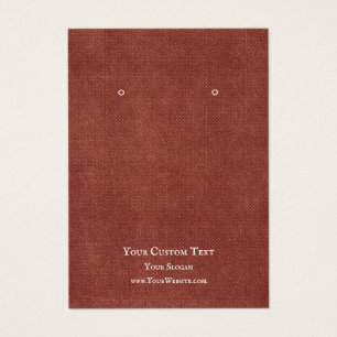 Carte d'affichage pour bijoux, Kraft rouge rustiqu