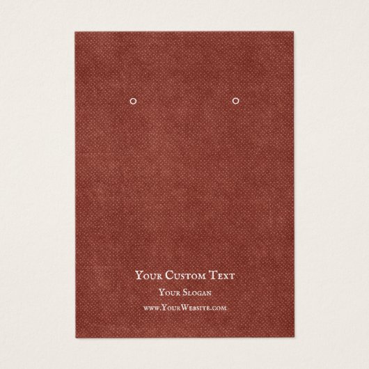 Carte d'affichage pour bijoux, Kraft rouge rustiqu (Devant)