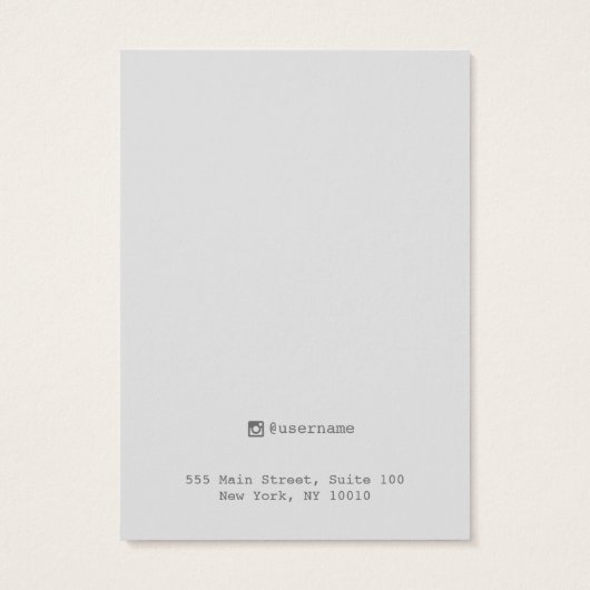 Carte d'affichage pour bijoux Kraft simple (Dos)