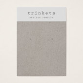 Carte d'affichage pour bijoux Kraft simple (Devant)