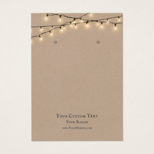 Carte d'affichage pour bijoux, lumières à cordes r