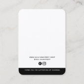 Carte d'affichage pour bijoux minimaliste Logo (Dos)