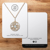 Carte d'affichage pour bijoux minimaliste Logo