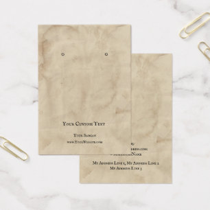 Carte d'affichage pour bijoux, Texture Brown vieil