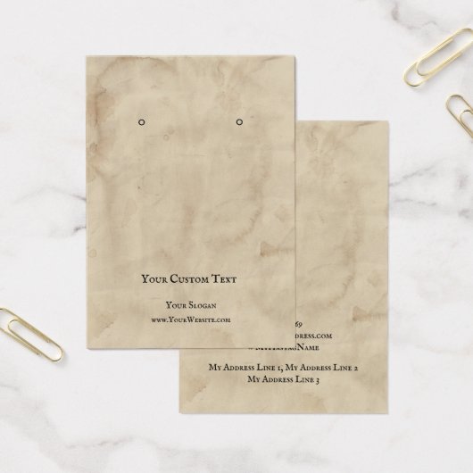 Carte d'affichage pour bijoux, Texture Brown vieil (Bureau)