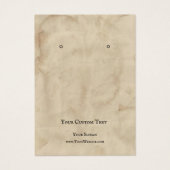 Carte d'affichage pour bijoux, Texture Brown vieil (Devant)