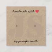 Carte d'affichage pour coeurs faite à la main (Devant)