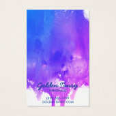 Carte d'affichage pour collier à oreille de peintu (Dos)