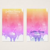 Carte d'affichage pour collier à oreille de peintu (Devant & derrière)