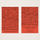 Carte d'affichage pour collier à oreille noire (Devant & derrière)