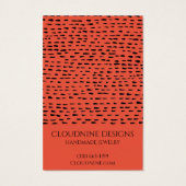 Carte d'affichage pour collier à oreille noire (Dos)