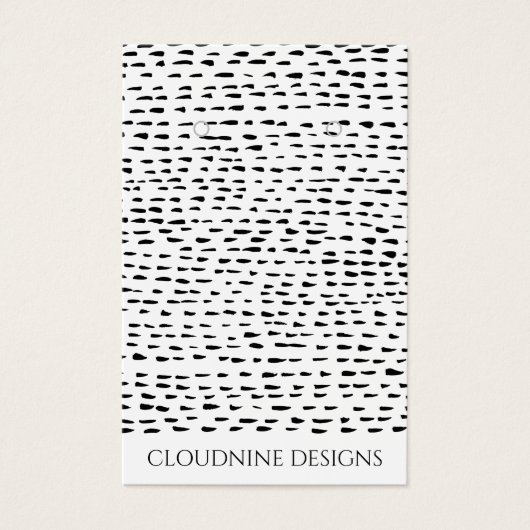 Carte d'affichage pour collier à oreille noire (Devant)