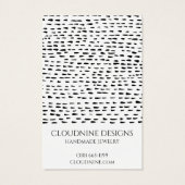 Carte d'affichage pour collier à oreille noire (Dos)