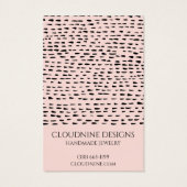 Carte d'affichage pour collier à oreille noire (Dos)