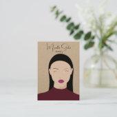 Carte d'affichage pour fille à cheveux longs d'art (Debout devant)