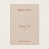 Carte d'affichage pour la bijouterie en terre cuit (Devant)
