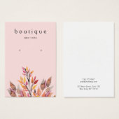 Carte d'affichage pour la bijouterie rose (Devant & derrière)