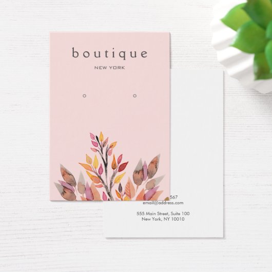 Carte d'affichage pour la bijouterie rose (Bureau)