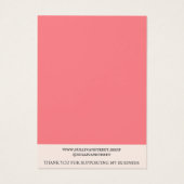 Carte d'affichage pour le collier à fleurs minimal (Dos)