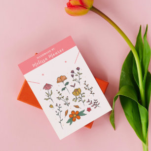Carte d'affichage pour le collier à fleurs minimal