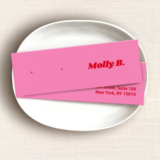 Carte d'affichage pour les bijoux à oreille rose p