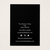 Carte d'affichage pour les bijoux en noir et blanc (Dos)