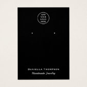 Carte d'affichage pour les bijoux en noir et blanc (Devant)