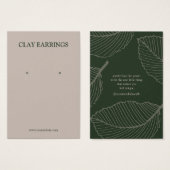 Carte d'affichage pour Motif de la feuille moderne (Devant & derrière)