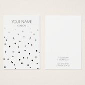 Carte d'affichage pour motif de pois amusant (Devant & derrière)