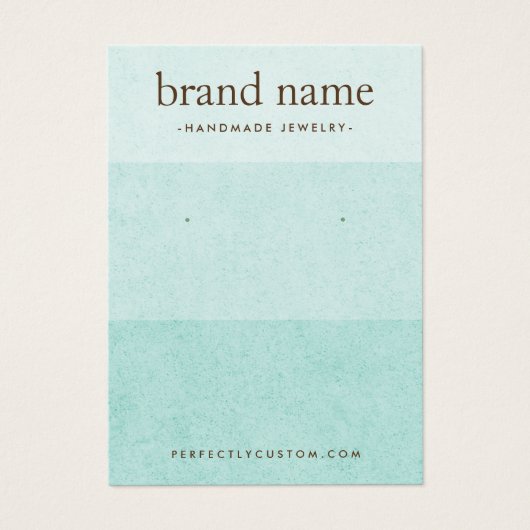 Carte d'affichage pour oreille à texture bleu mari (Devant)