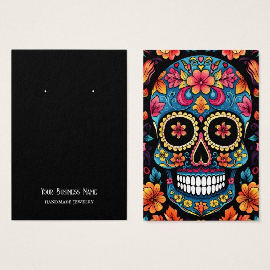 Carte d'affichage pour oreille crâne de sucre (Devant & derrière)