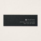 Carte d'affichage pour petit étui noir portant bij (Dos)