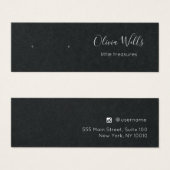 Carte d'affichage pour petit étui noir portant bij (Devant & derrière)